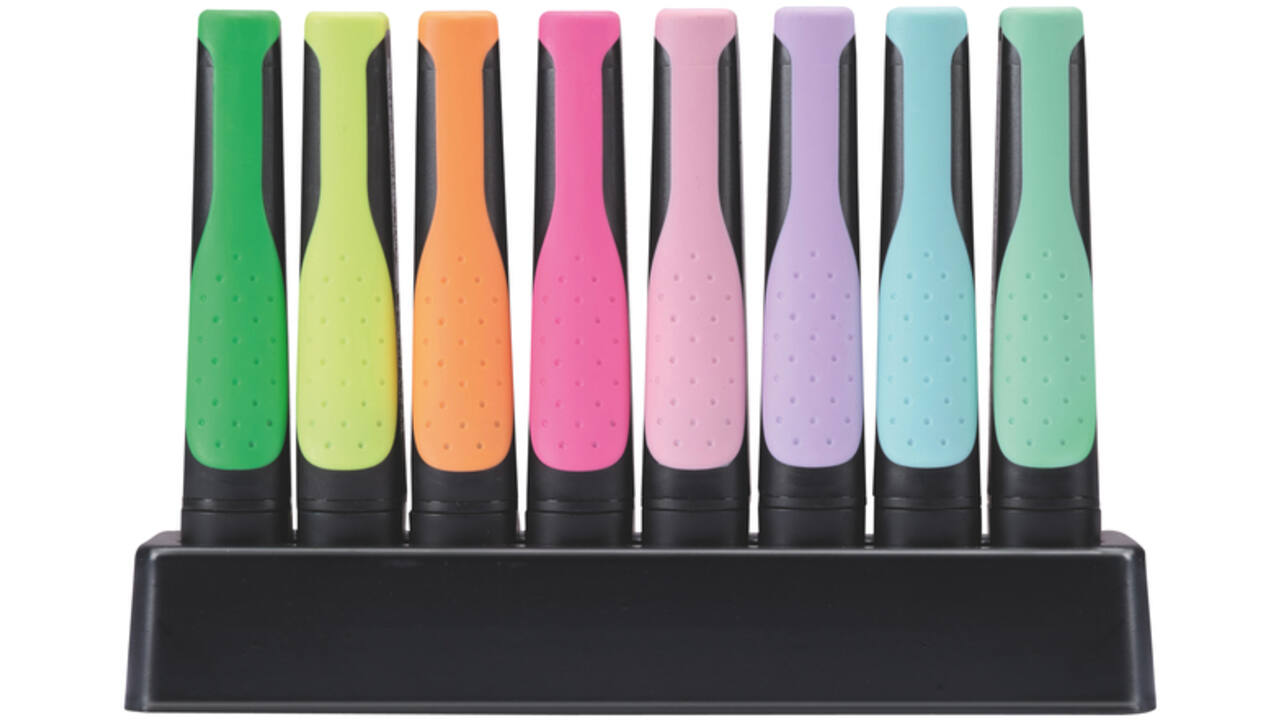 Markeerstift STABILO GREEN BOSS 6070/8 pastel assorti deskset à 8 stuks