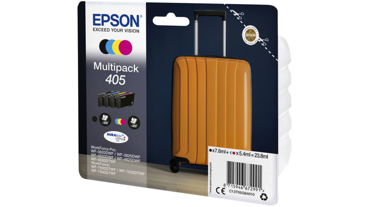 Inktcartridge Epson 405 T05G64 zwart + 3 kleuren