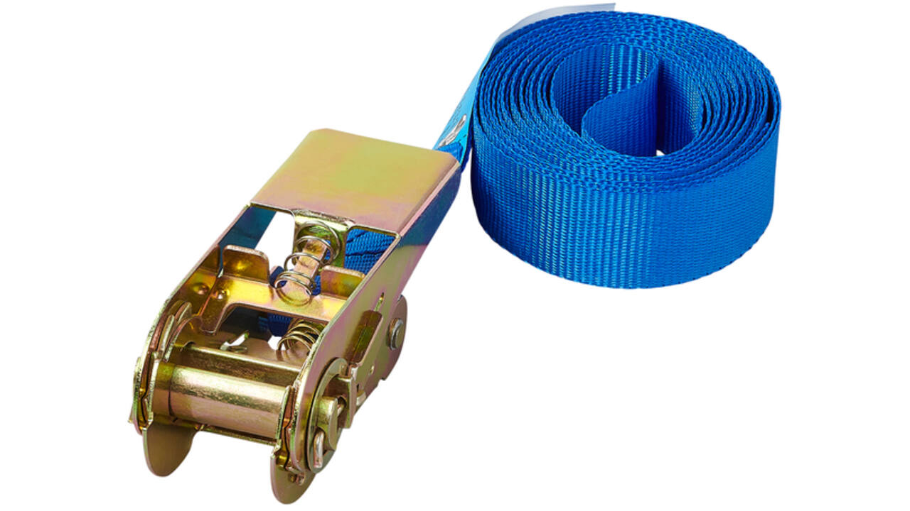 Spanband ProPlus blauw met ratel 3,5m