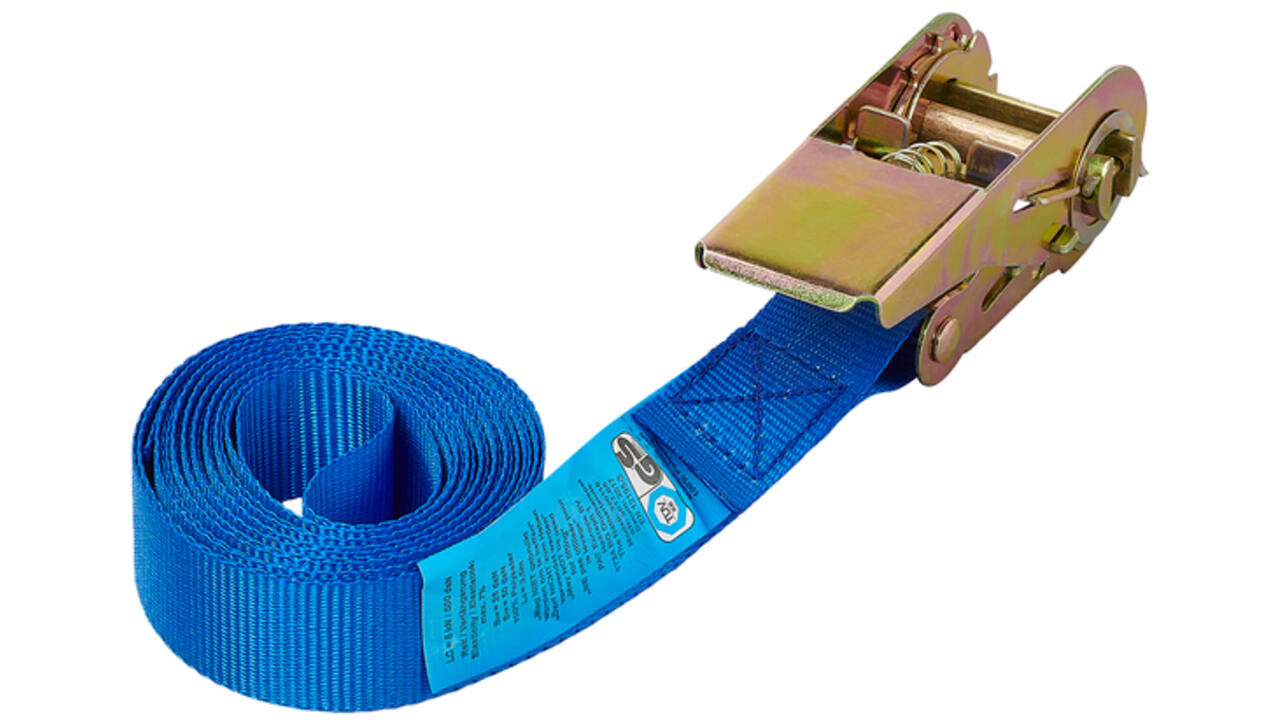 Spanband ProPlus blauw met ratel 3,5m