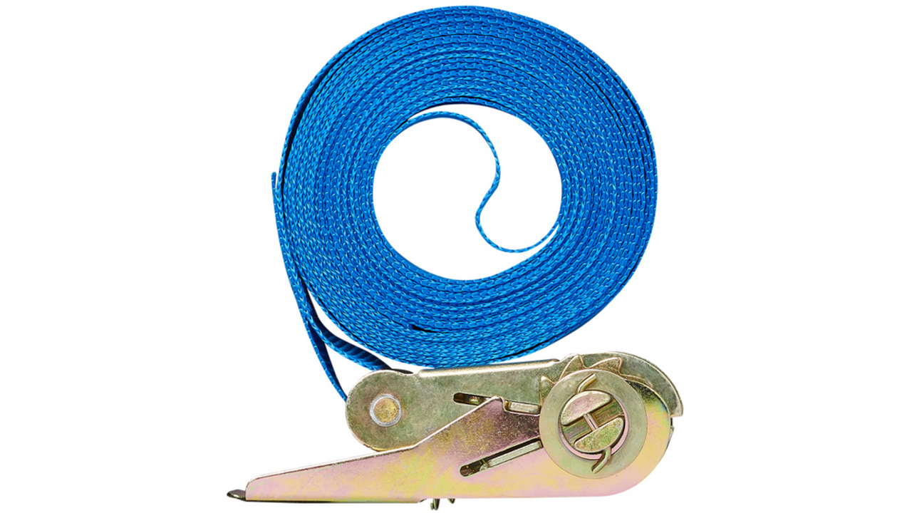 Spanband ProPlus blauw met ratel 5m