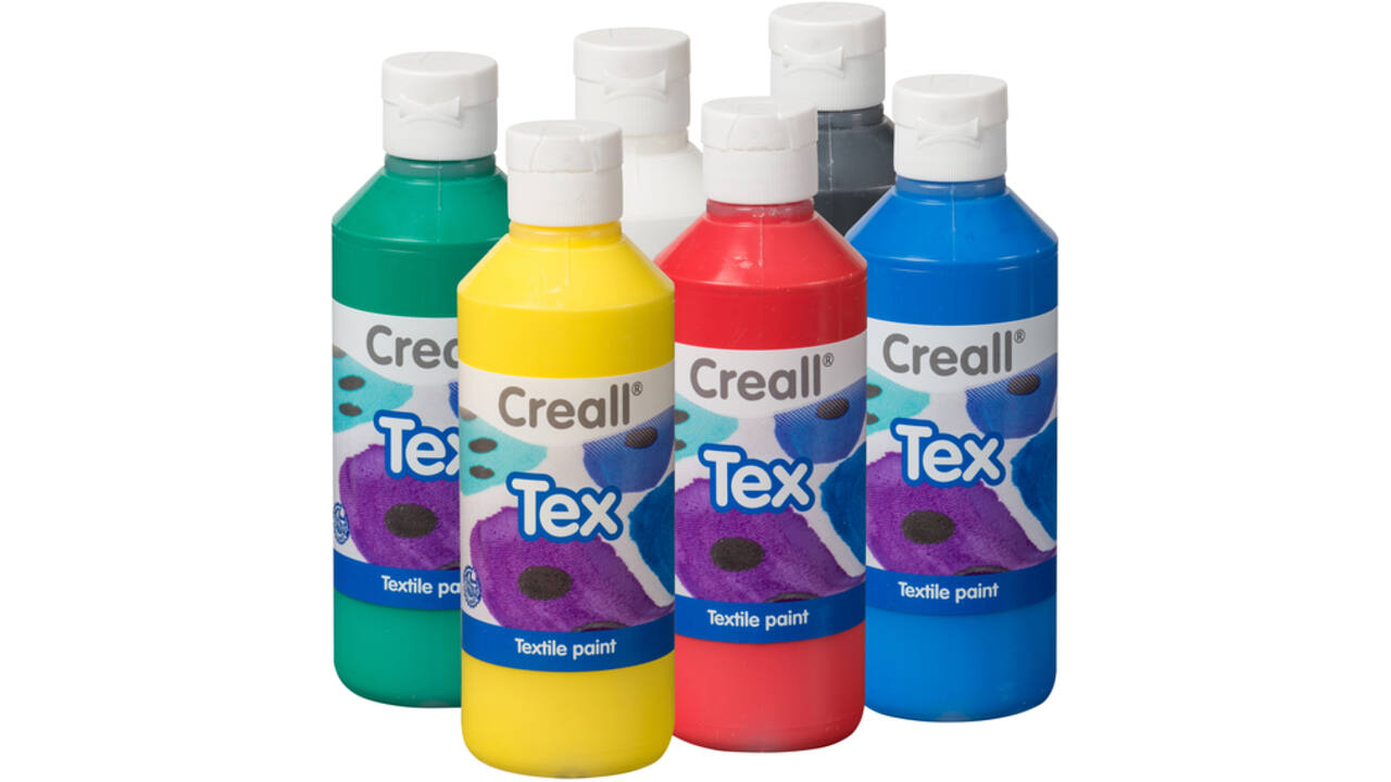 Textielverf Creall Tex 6 stuks 6 kleuren à 250ml