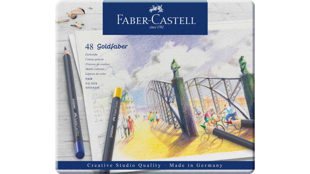Kleurpotloden Faber-Castell Goldfaber assorti set à 48 stuks