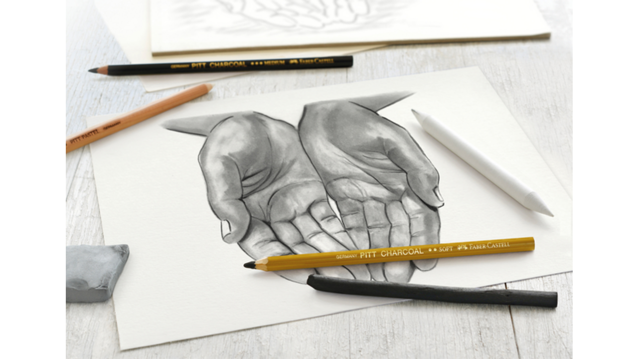 Houtskool Faber-Castell set 7-delig