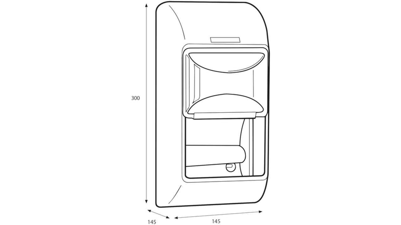 Dispenser Katrin 104452 toiletpapier standaard zwart