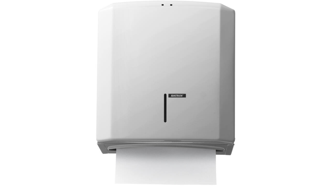 Dispenser Katrin 988113 vouwhanddoeken metaal wit