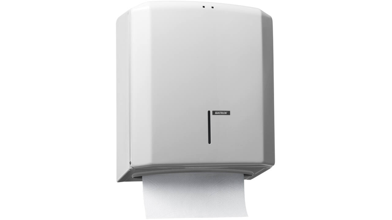 Dispenser Katrin 988113 vouwhanddoeken metaal wit
