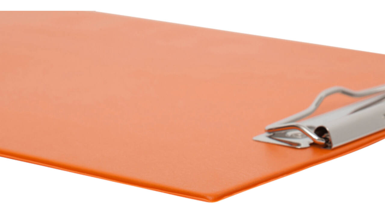 Klembord MAUL A4 staand PVC neon oranje