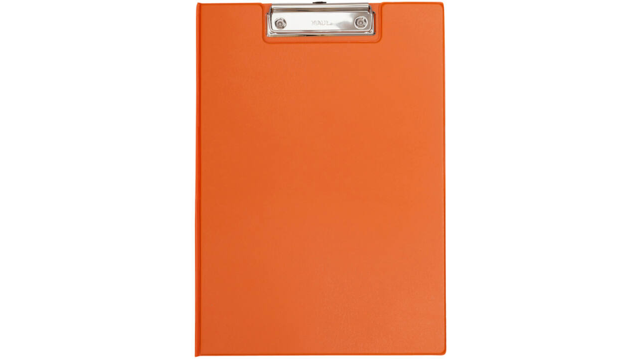 Klembordmap MAUL A4 staand met penlus PVC neon oranje