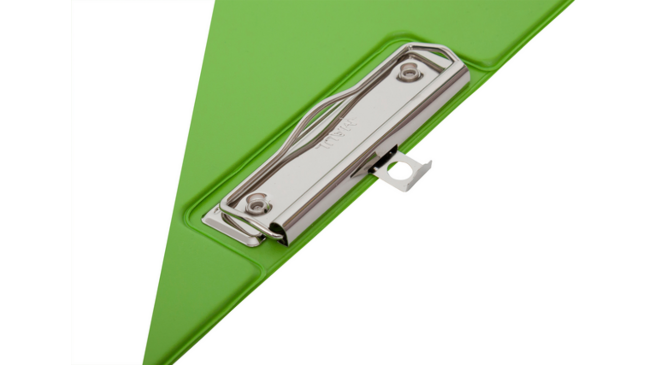 Klembordmap MAUL A4 staand met penlus PVC neon groen
