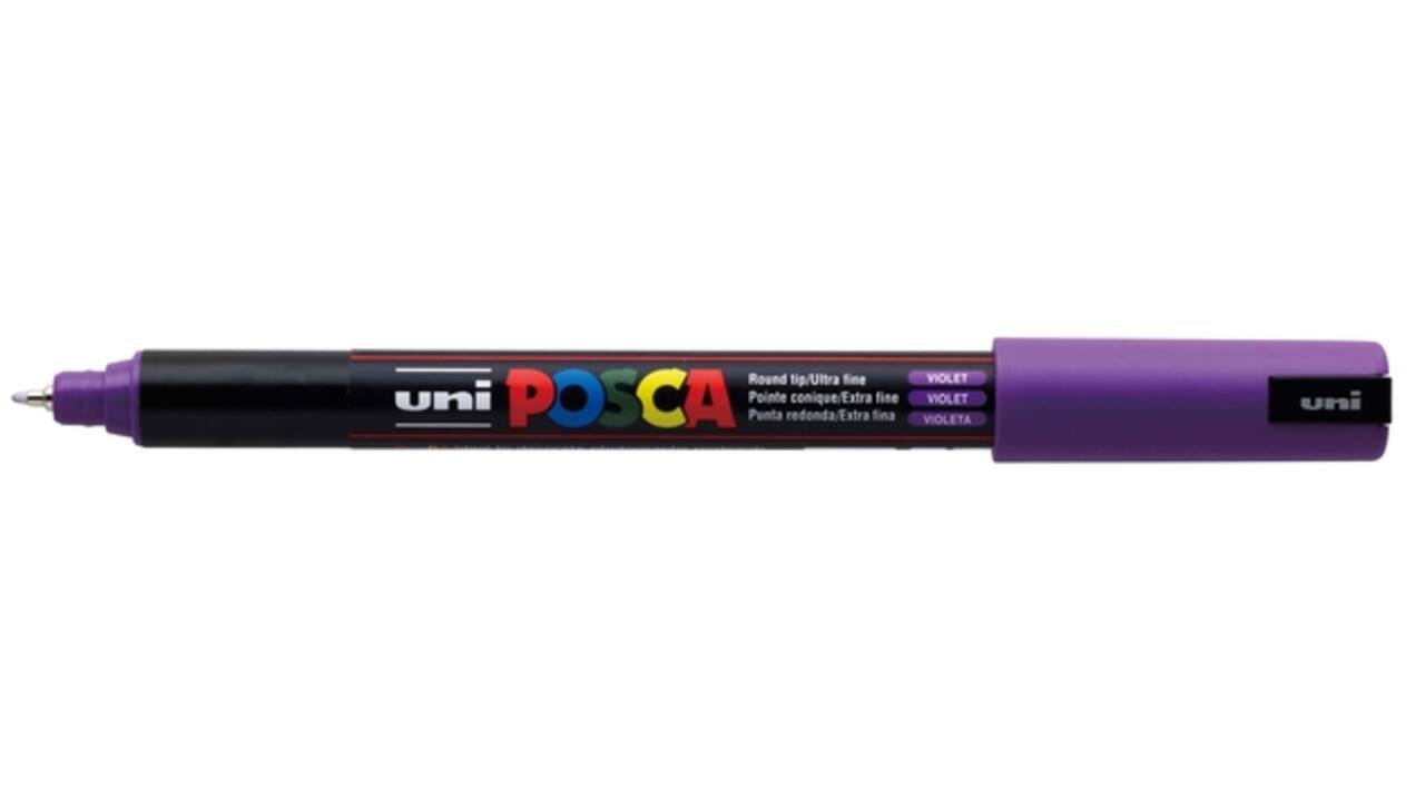 Verfstift Posca PC1MR extra fijn paars