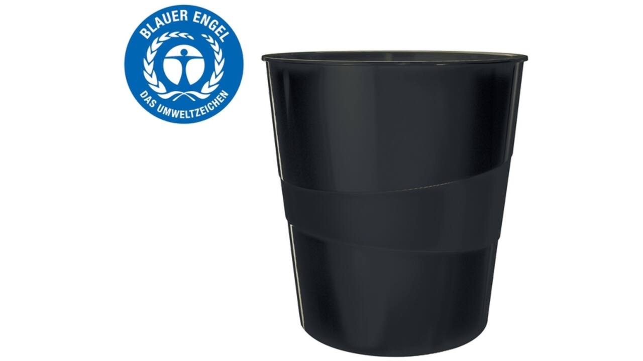 Papierbak Leitz Recycle range 15liter zwart