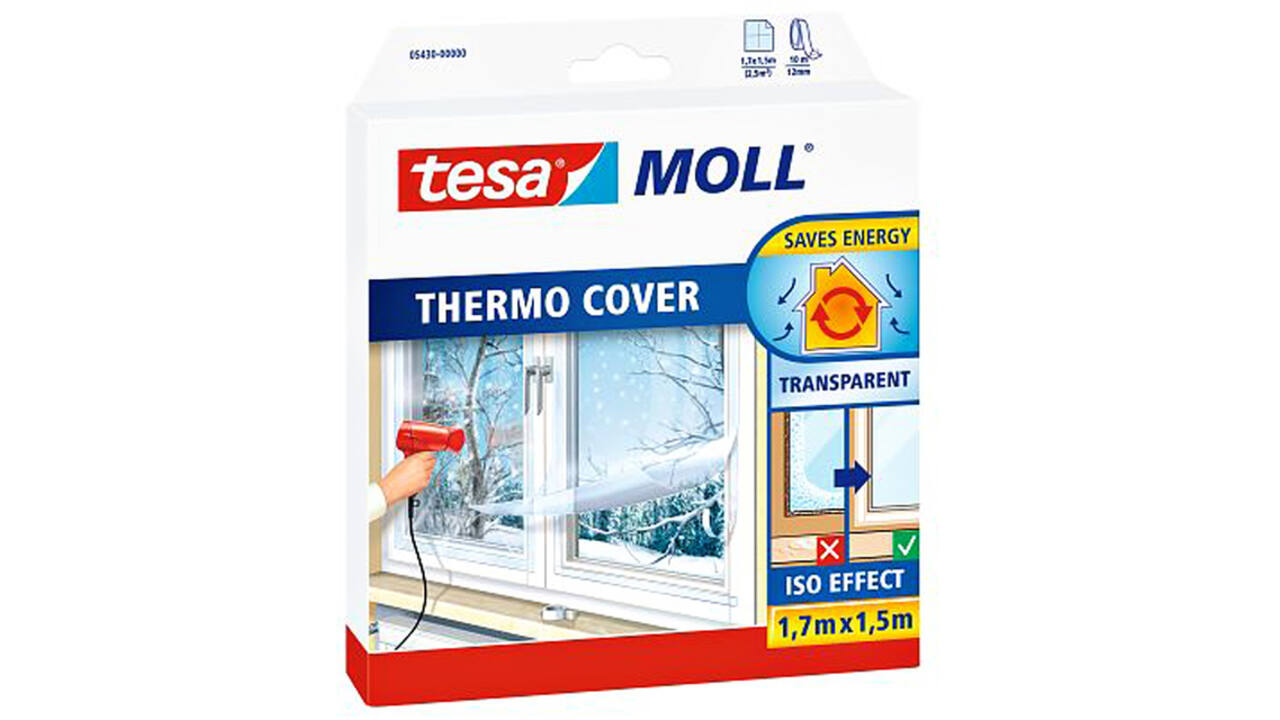 Isolatiefolie tesamoll® Thermo Cover voor ramen 1,7x1,5m transparant