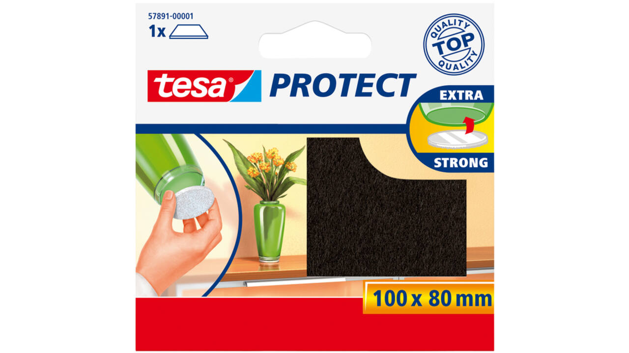 Beschermvilt tesa® Protect anti-kras 80x100mm bruin