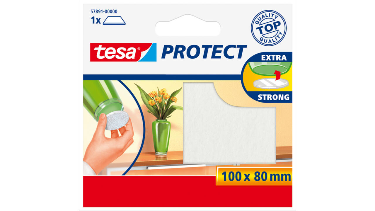 Beschermvilt tesa® Protect anti-kras 80mmx100mm wit