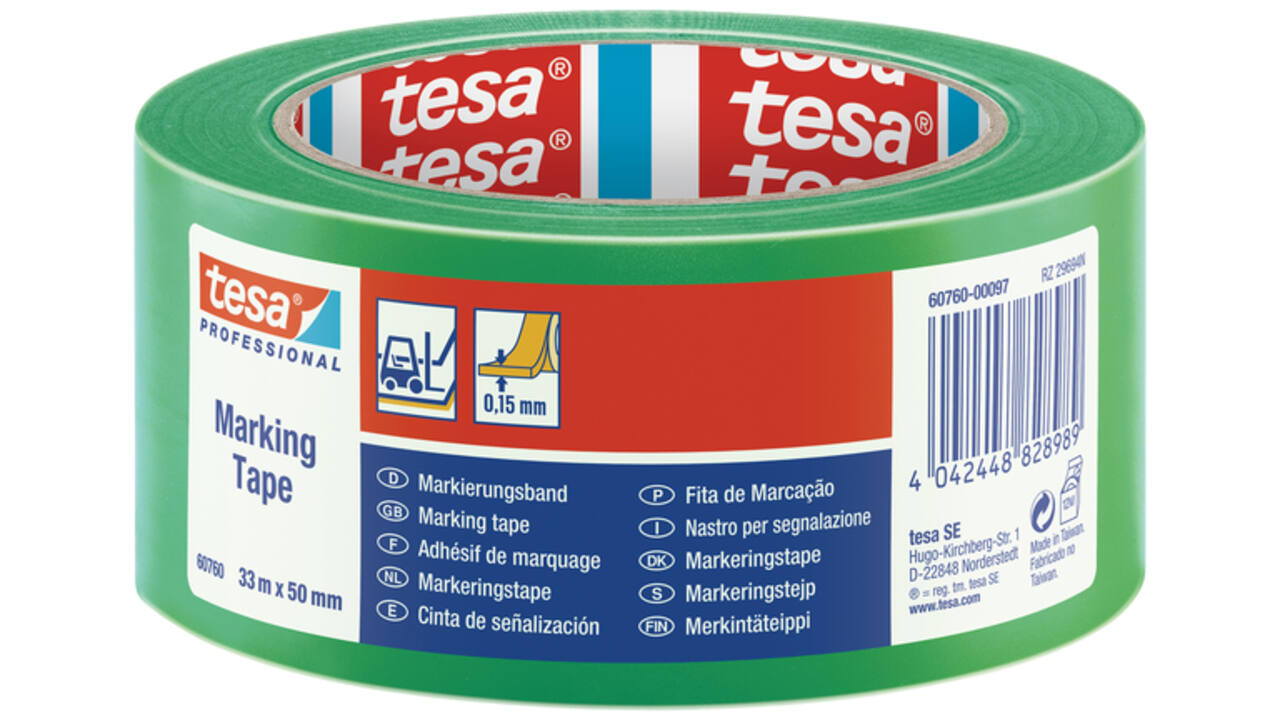 Markeringstape Tesa 60760 PVC 50mmx33m groen