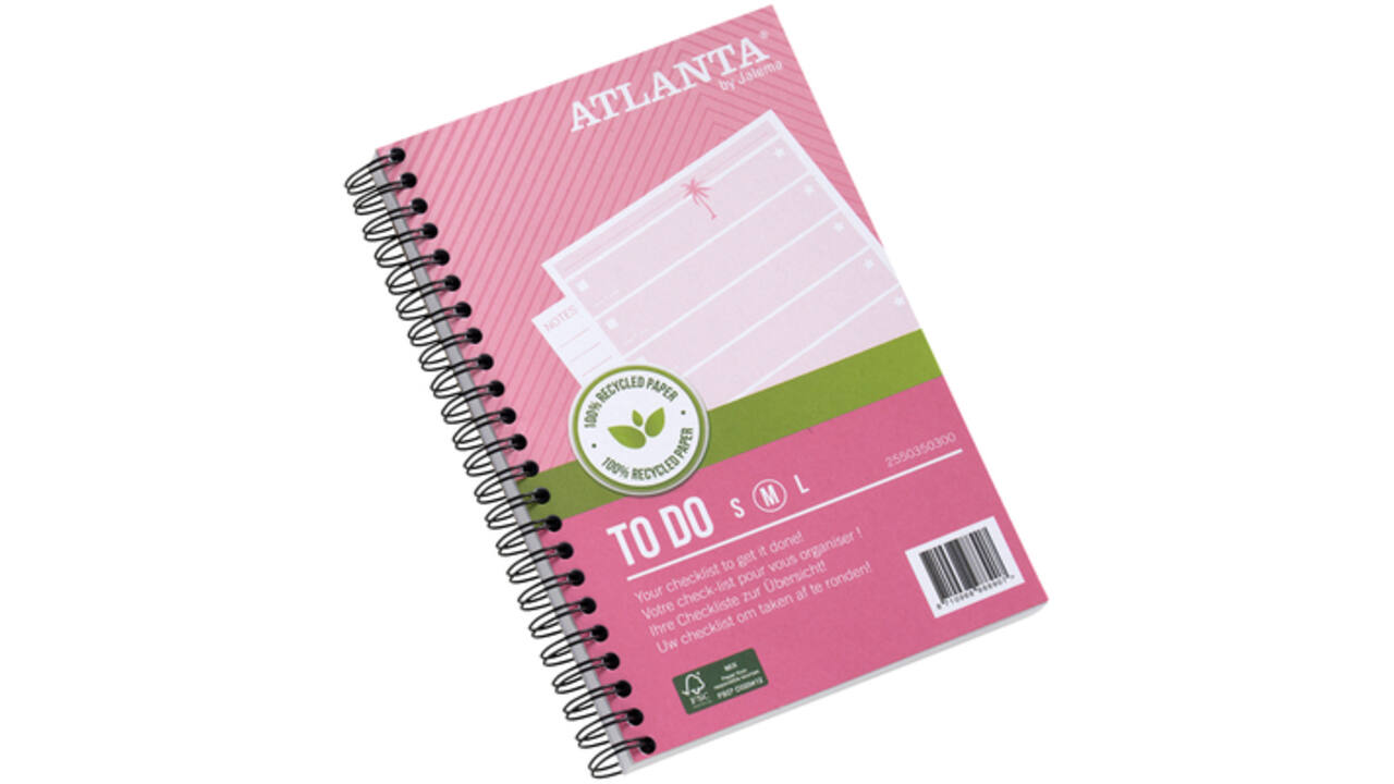 Things to do Djois Atlanta recycled papier Tropical 125x195mm 100 vel 70gr roze 2 stuks