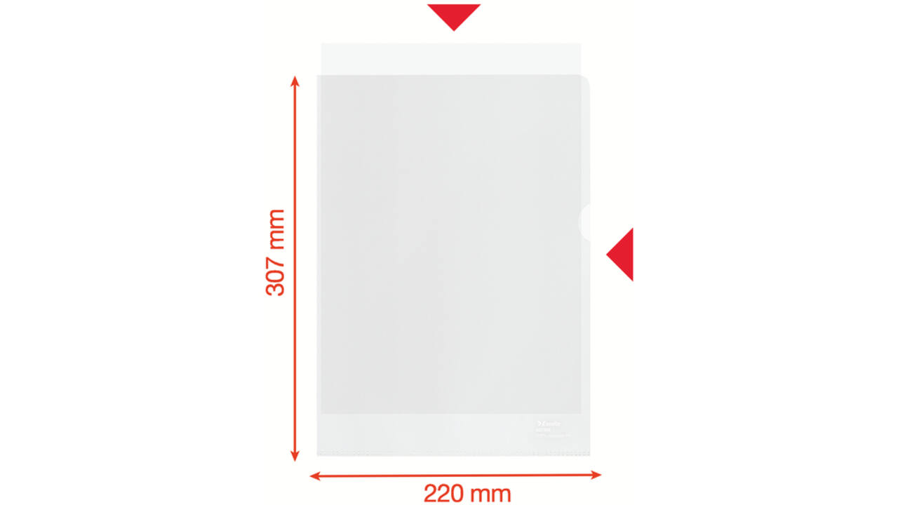 Insteekmap L-model Esselte A4 100% gerecycled 0.10mm transparant 100 stuks