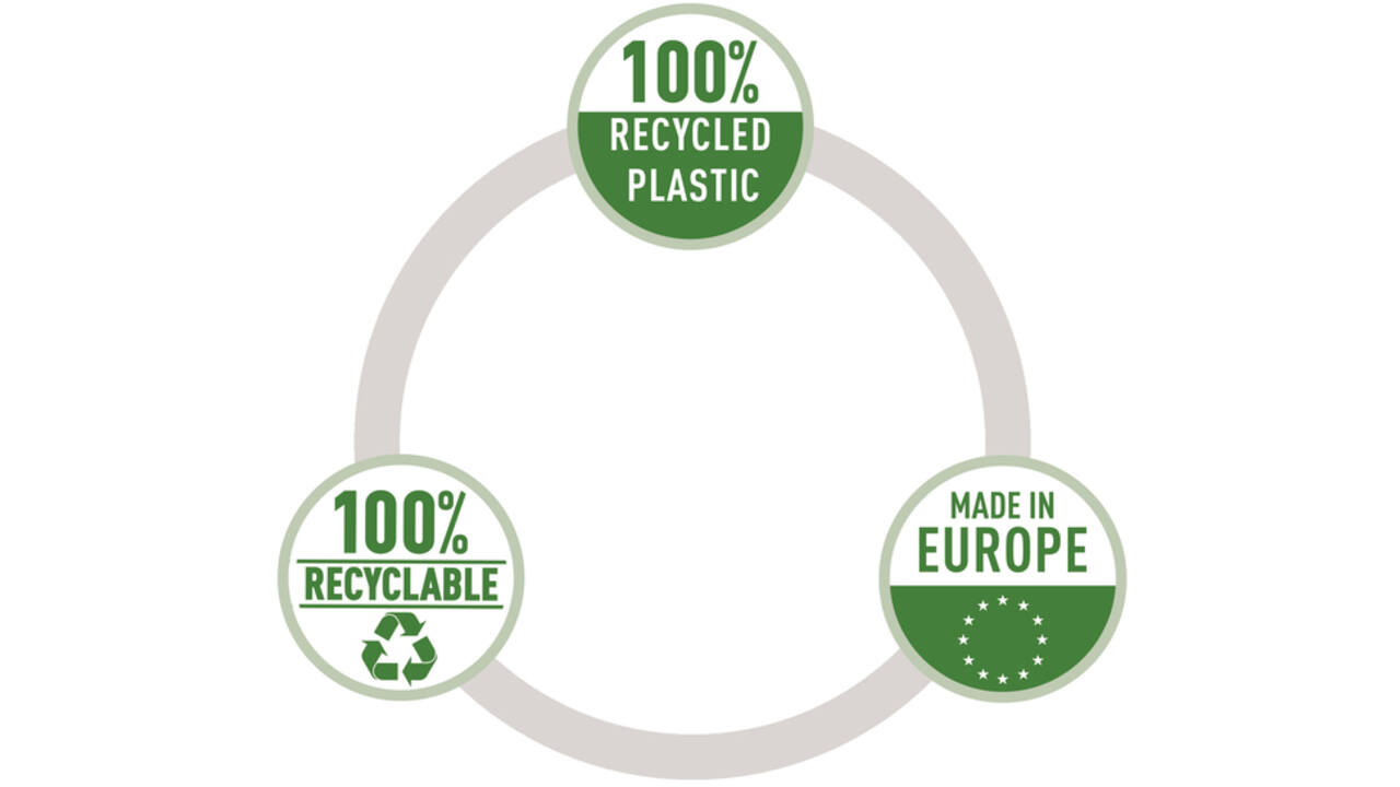 Insteekmap L-model Esselte A4 100% gerecycled 0.10mm transparant 100 stuks