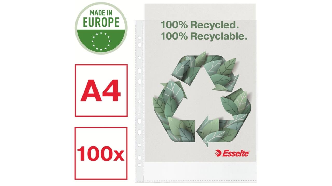 Showtas Esselte recycle PP A4 70µ 11-gaats transparant 100 stuks