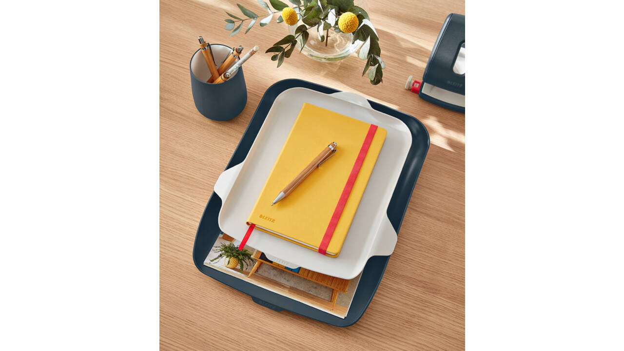 Brievenbak Leitz Cosy met desk organiser grijs