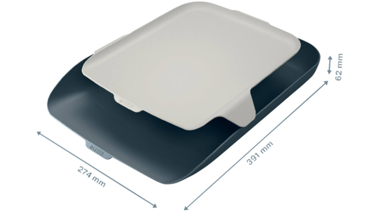 Brievenbak Leitz Cosy met desk organiser grijs