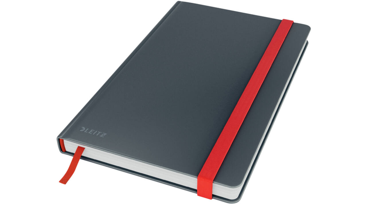 Notitieboek Leitz Cosy A5 160blz 100gr lijn grijs