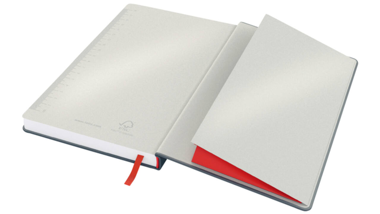 Notitieboek Leitz Cosy A5 160blz 100gr lijn grijs