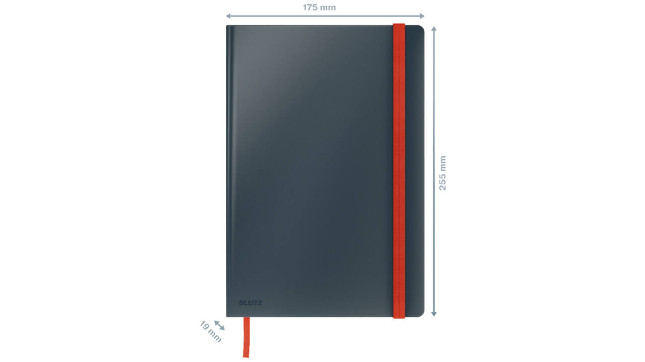 Notitieboek Leitz Cosy B5 160blz 100gr lijn grijs