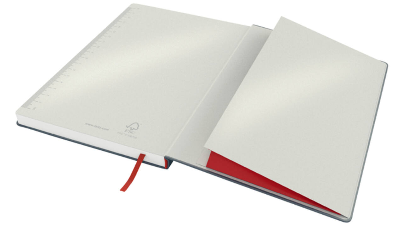 Notitieboek Leitz Cosy B5 160blz 100gr lijn grijs
