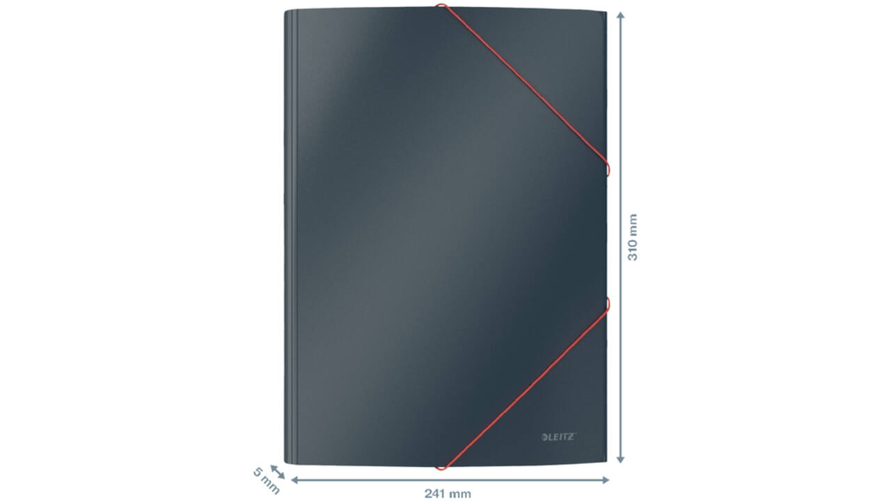 Elastomap Leitz Cosy A4 3-kleps grijs