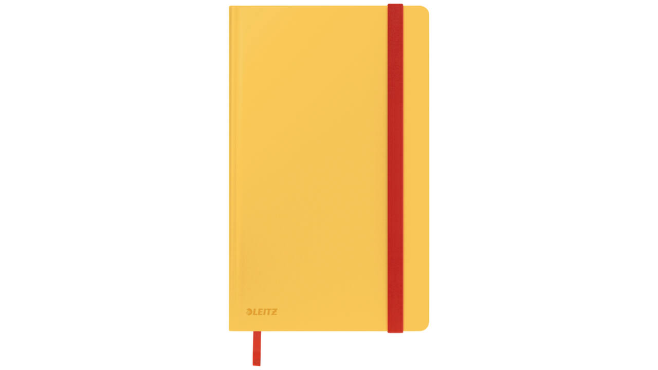 Notitieboek Leitz Cosy A5 160blz 100gr lijn geel