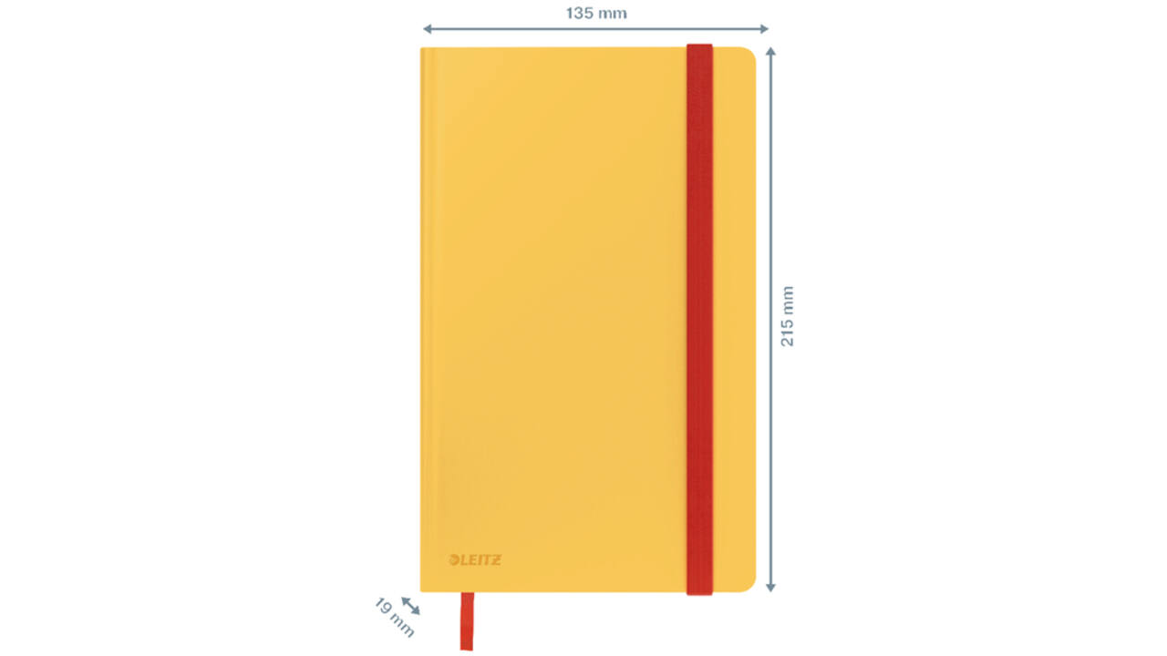 Notitieboek Leitz Cosy A5 160blz 100gr lijn geel