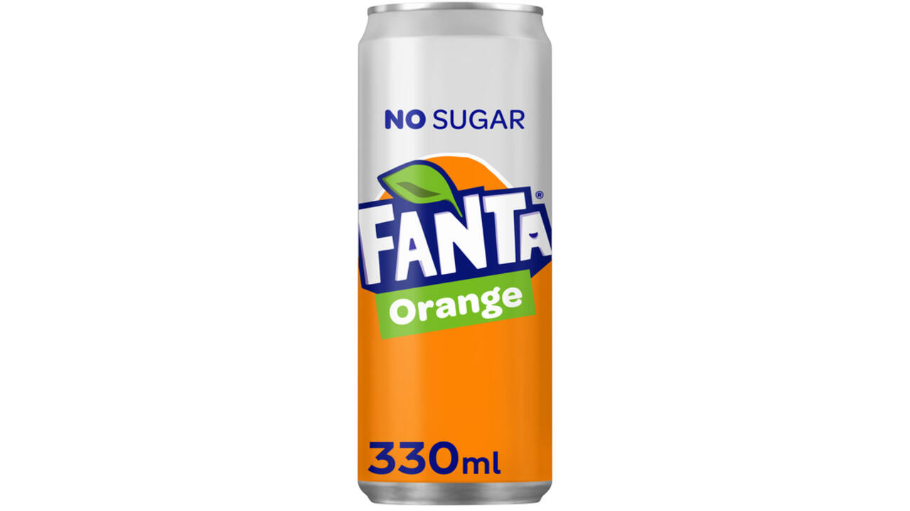 Frisdrank Fanta orange zero blik 330ml