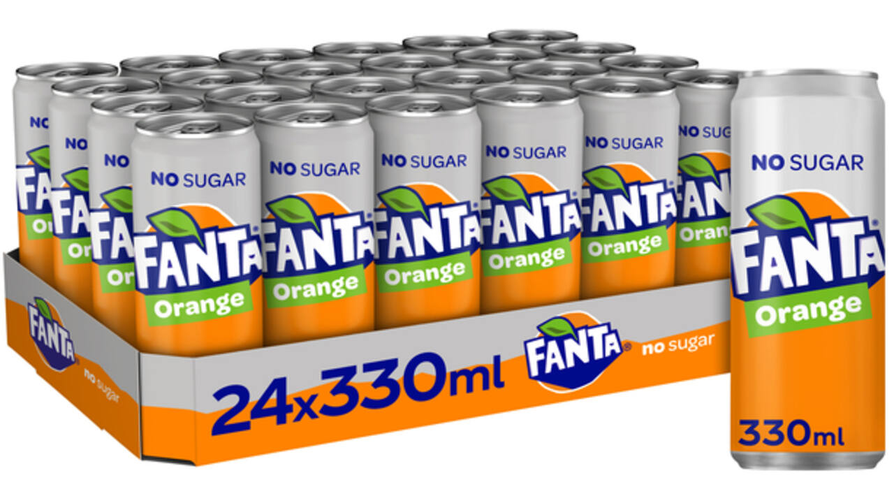 Frisdrank Fanta orange zero blik 330ml