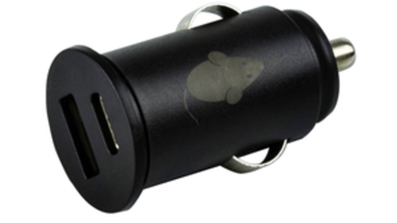 Autolader Green Mouse USB-A 1x USB-C 1x 2.4A zwart