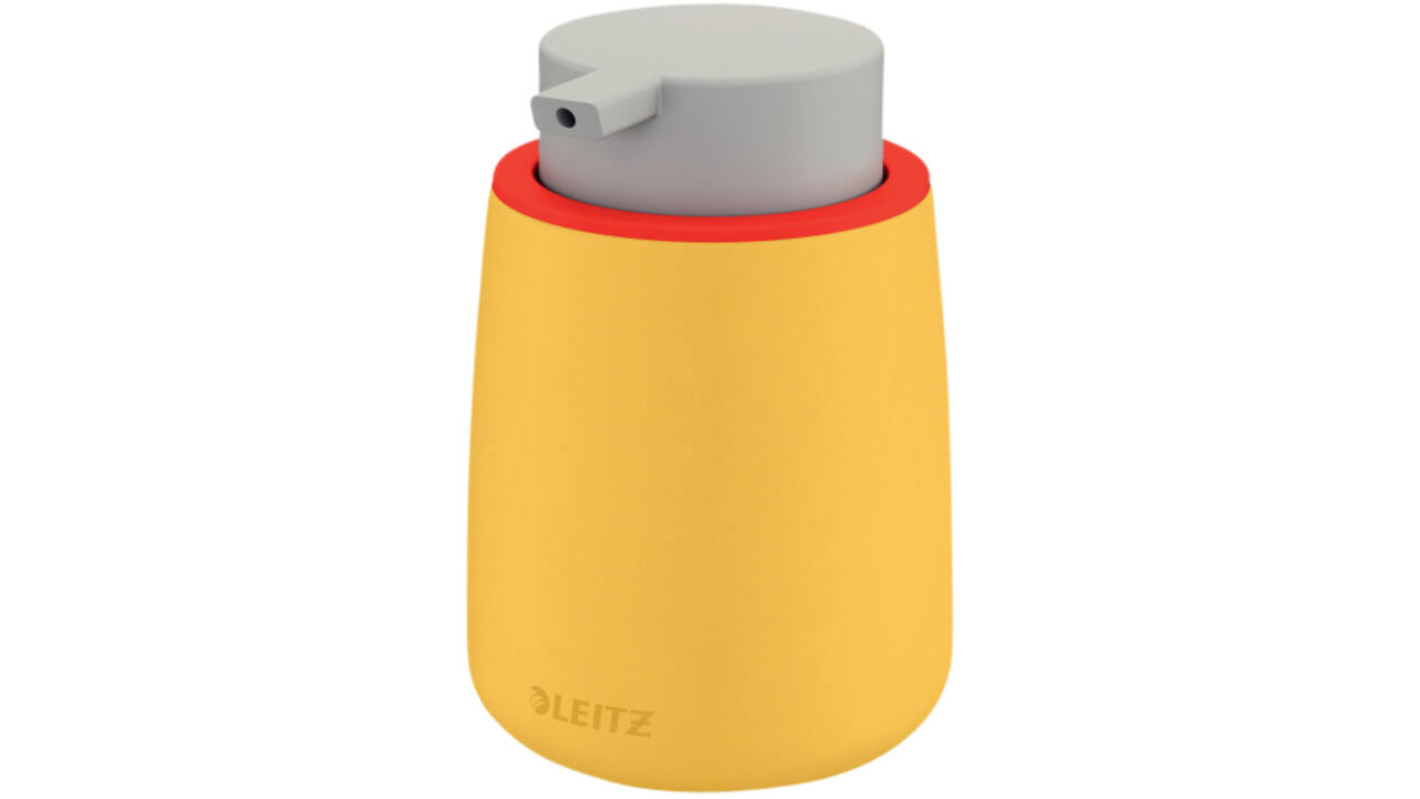 Handzeepdispenser Leitz Cosy voor handzeep 300ml geel