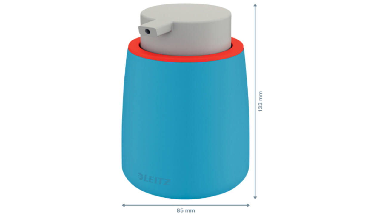 Handzeepdispenser Leitz Cosy voor handzeep 300ml blauw