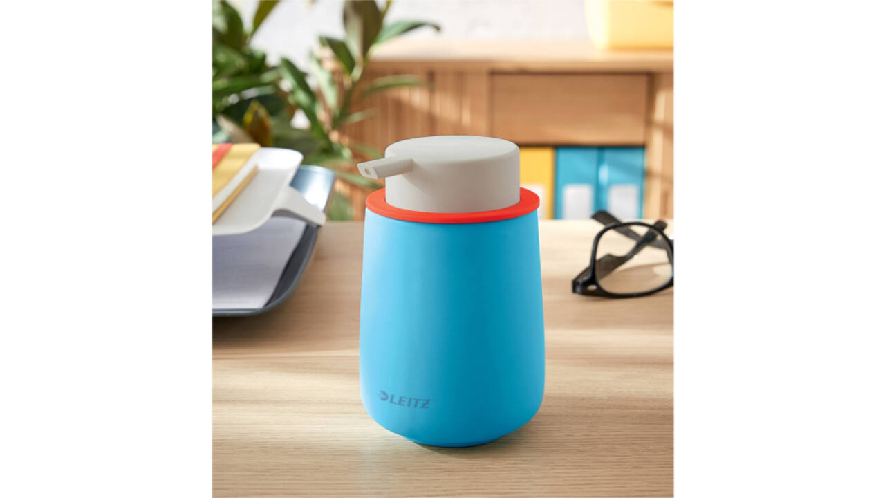 Handzeepdispenser Leitz Cosy voor handzeep 300ml blauw