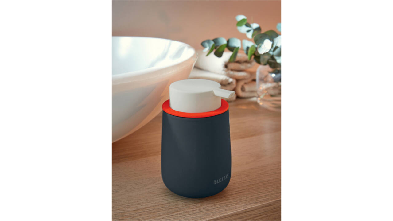 Handzeepdispenser Leitz Cosy voor handzeep 300ml grijs