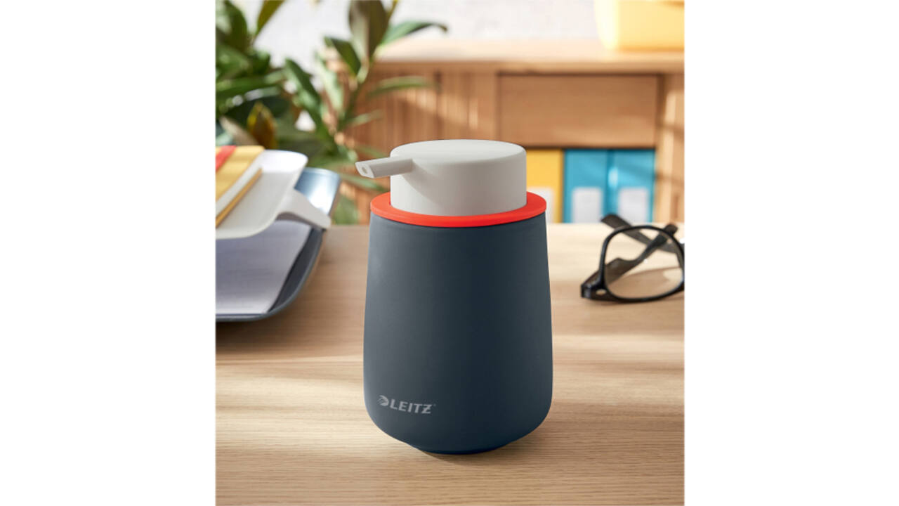 Handzeepdispenser Leitz Cosy voor handzeep 300ml grijs