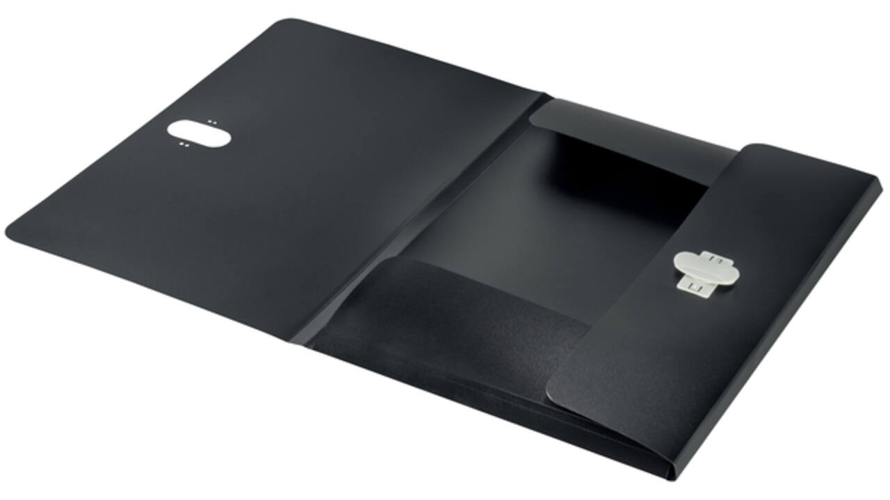 Dossiermap Leitz Recycle A4 3-kleps PP zwart