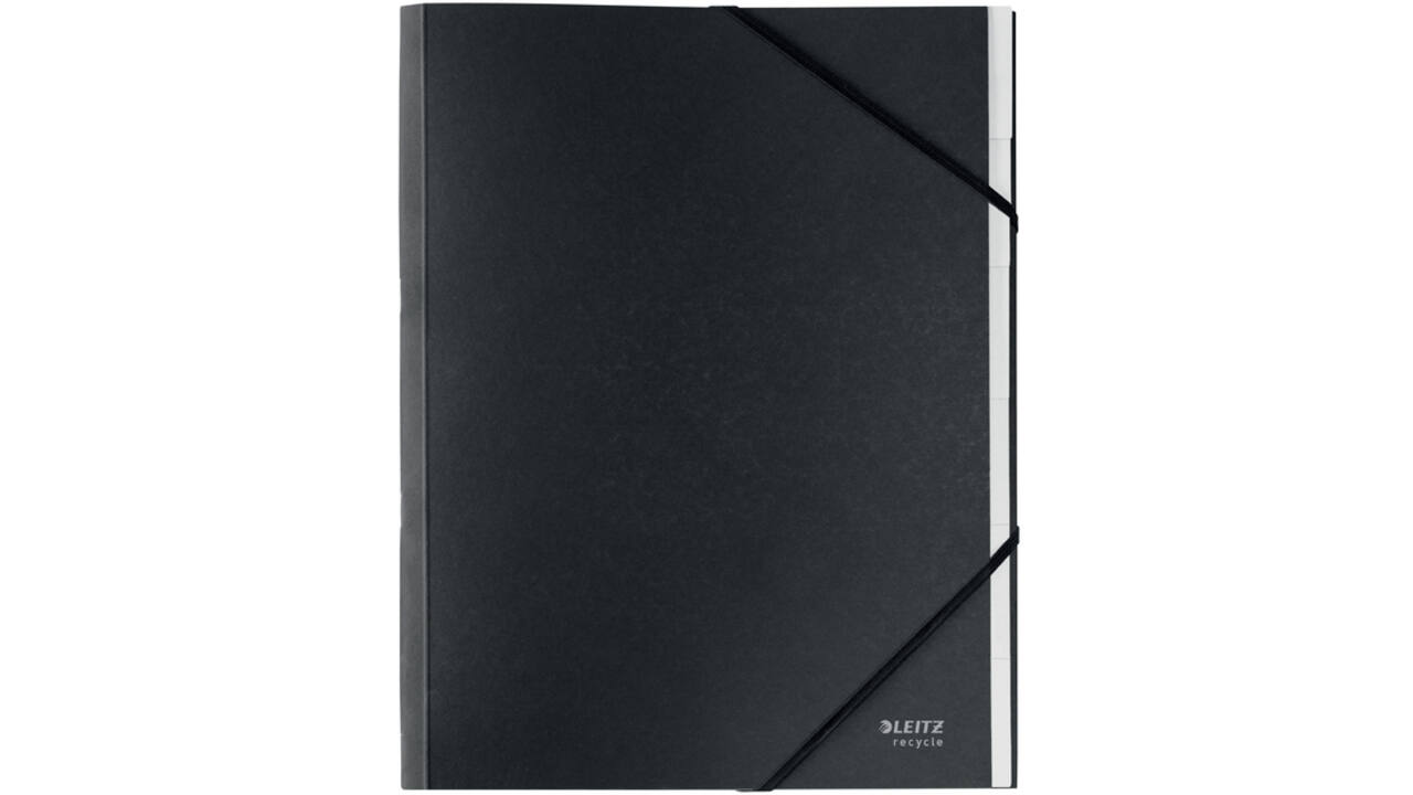 Sorteermap Leitz Recycle 6 tabs karton zwart