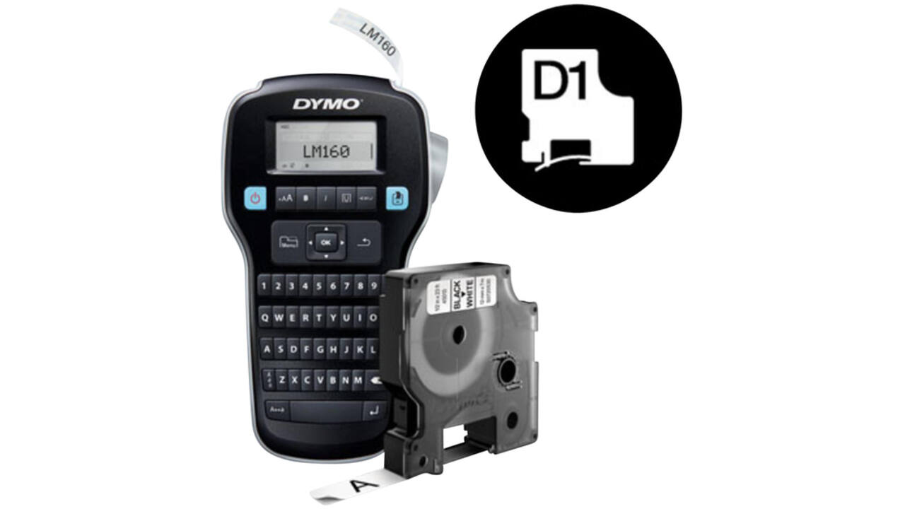 Labelprinter Dymo LabelManager 160 draagbaar azerty 12mm zwart valuepack