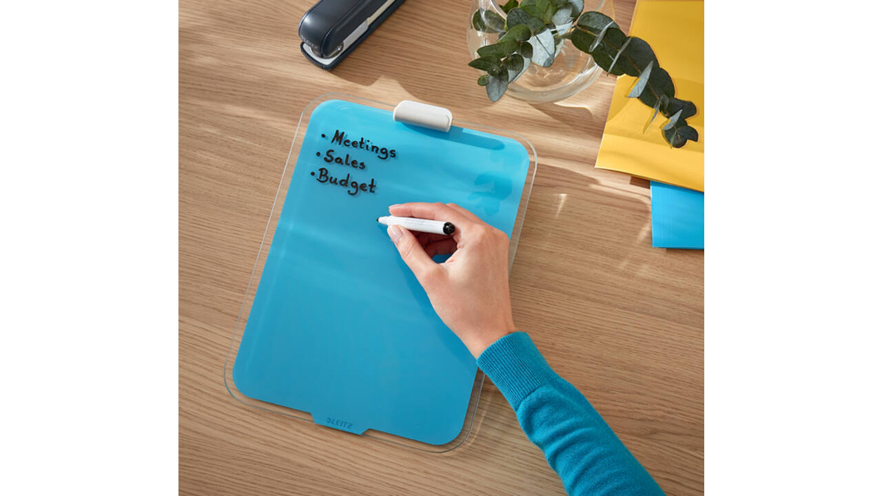 Glas Desktop Flipover Leitz Cosy blauw