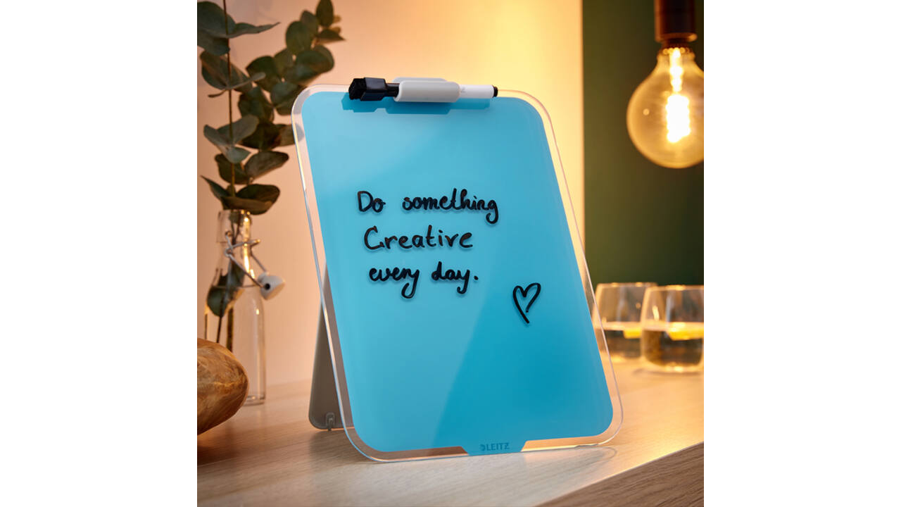 Glas Desktop Flipover Leitz Cosy blauw