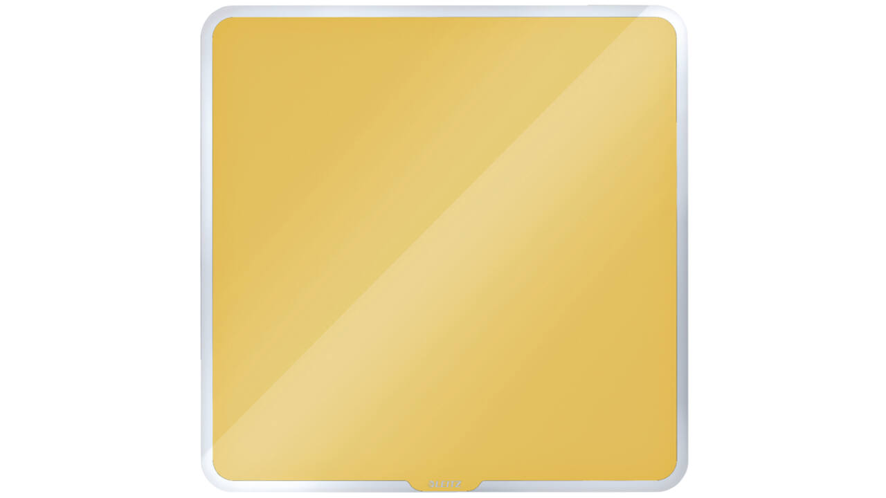 Glasbord Leitz Cosy magnetisch 450x450mm geel