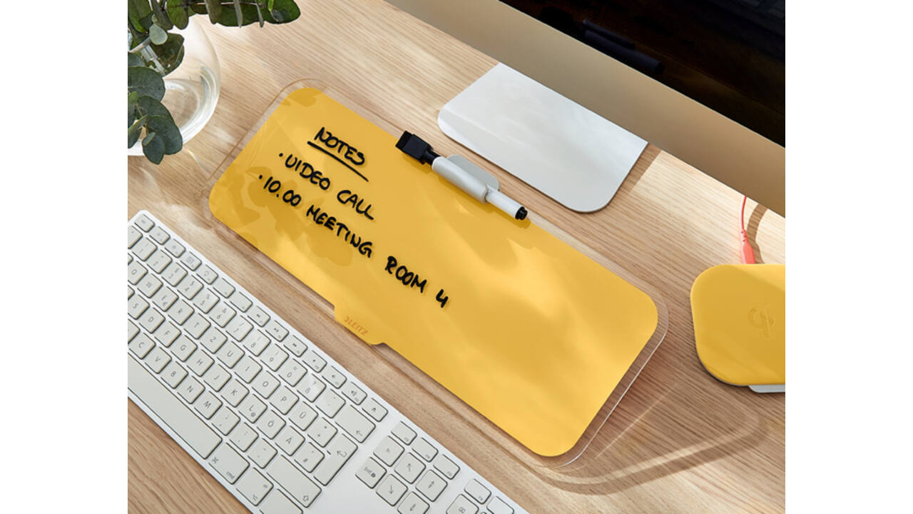Glas Desktop Pad Leitz Cosy geel