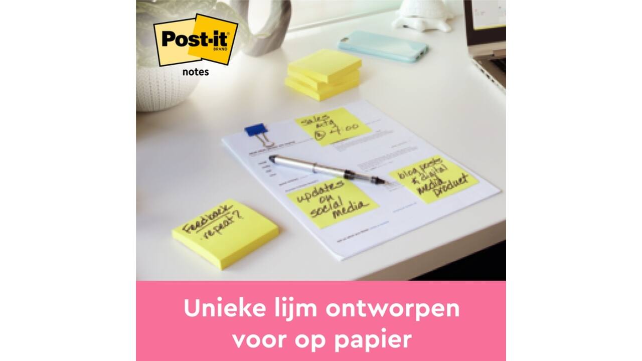 Memoblok Post-it Notes 6810 38x51mm canary yellow