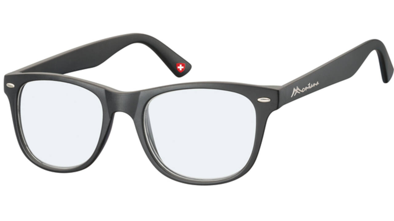Leesbril Montana blue light filter +3.00 dpt zwart